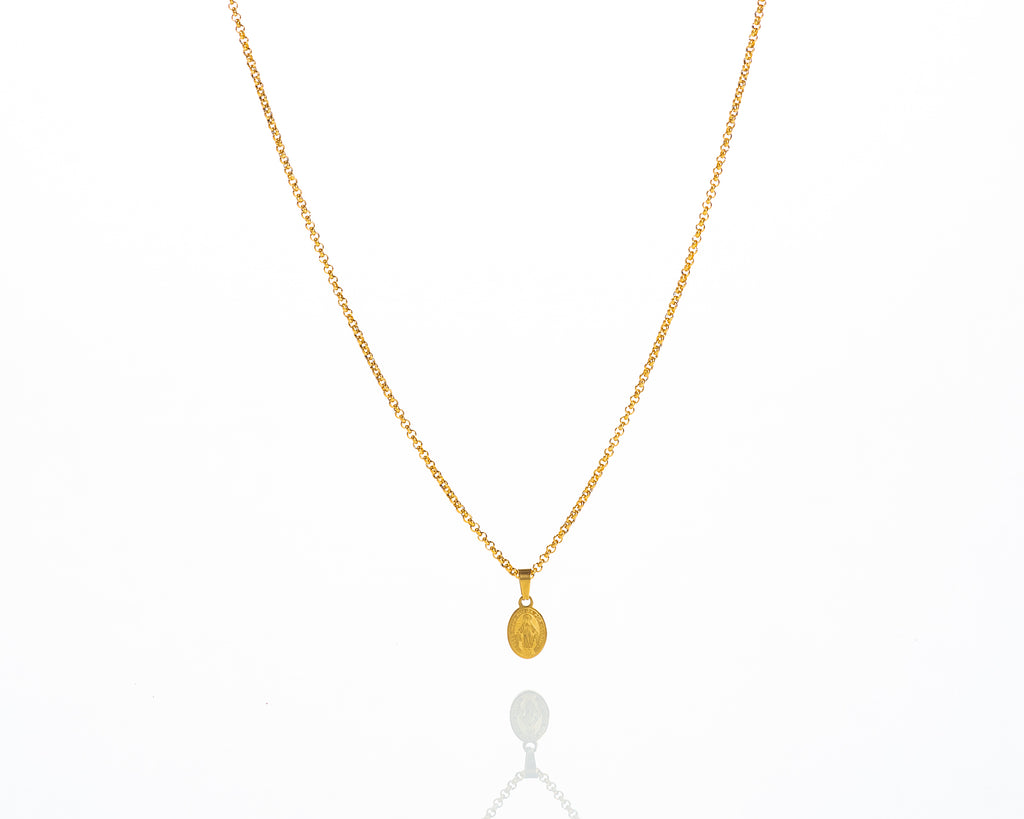 Cadena virgen maría Gold