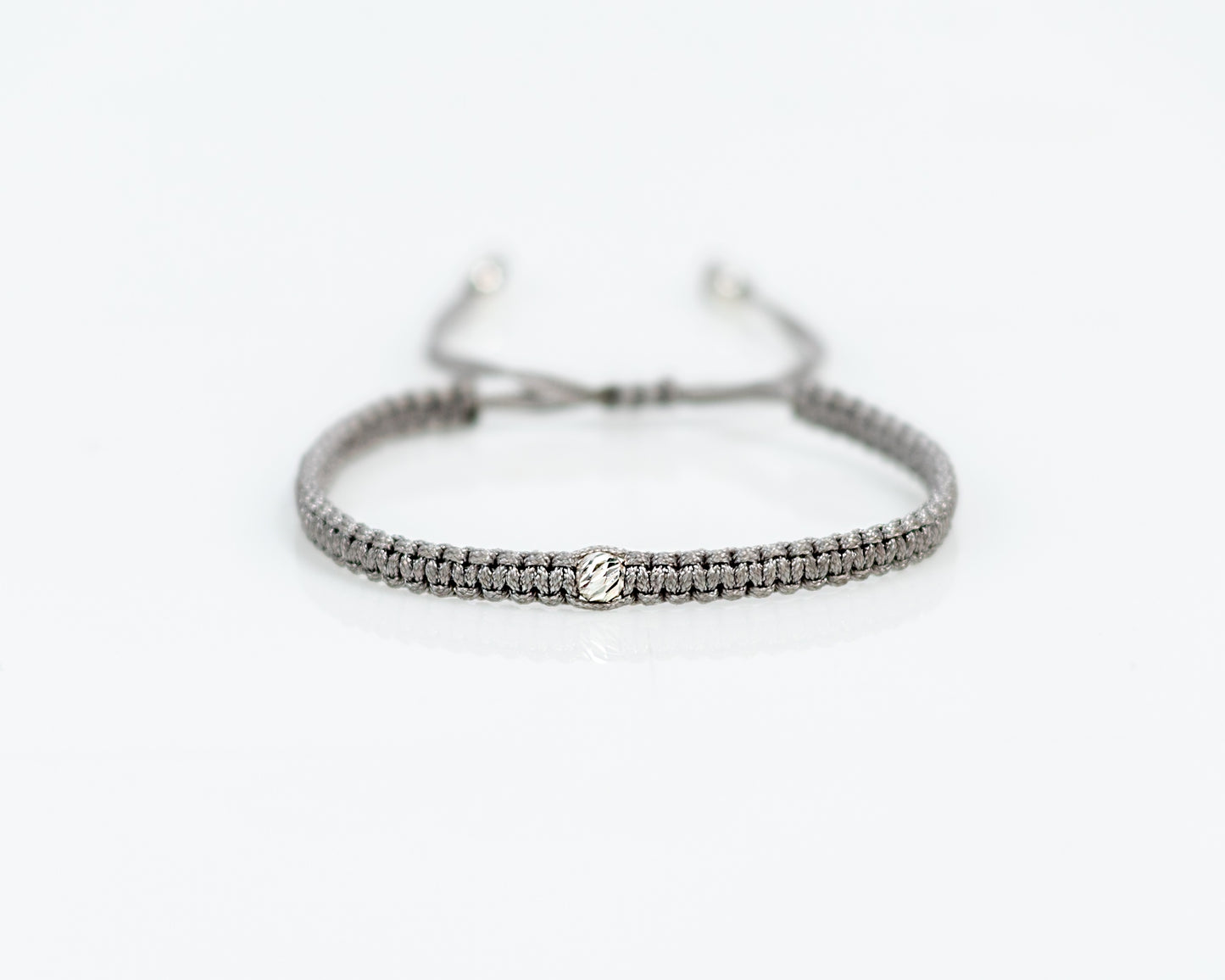 Brazalete macramé Gris